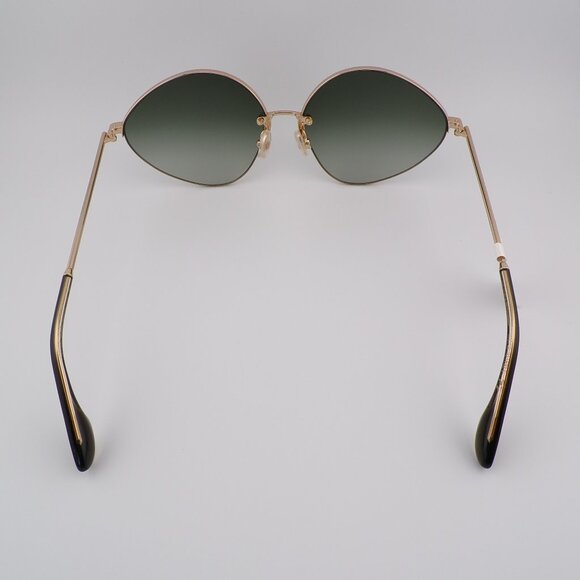 Victoria Beckham Sage Green Gold Gradient Oval Shades, Unique Large Designer Lux main image 5